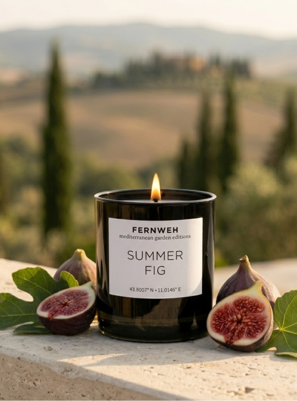 Summer Fig Candle: Mediterranean Garden – Fernweh Editions