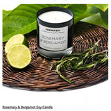 Rosemary & Bergamot Scented Soy Candle