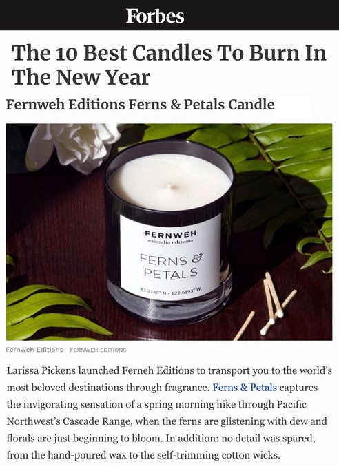 Ferns and Petals Scented Soy Candle